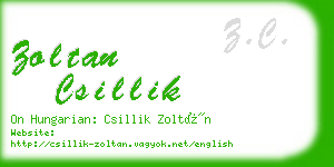 zoltan csillik business card